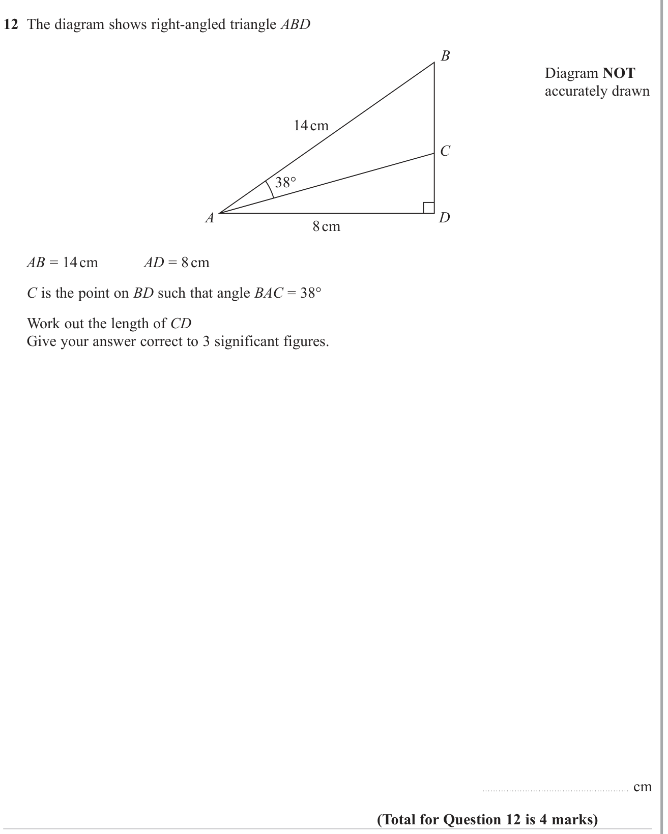 Right angled triangles question 3
