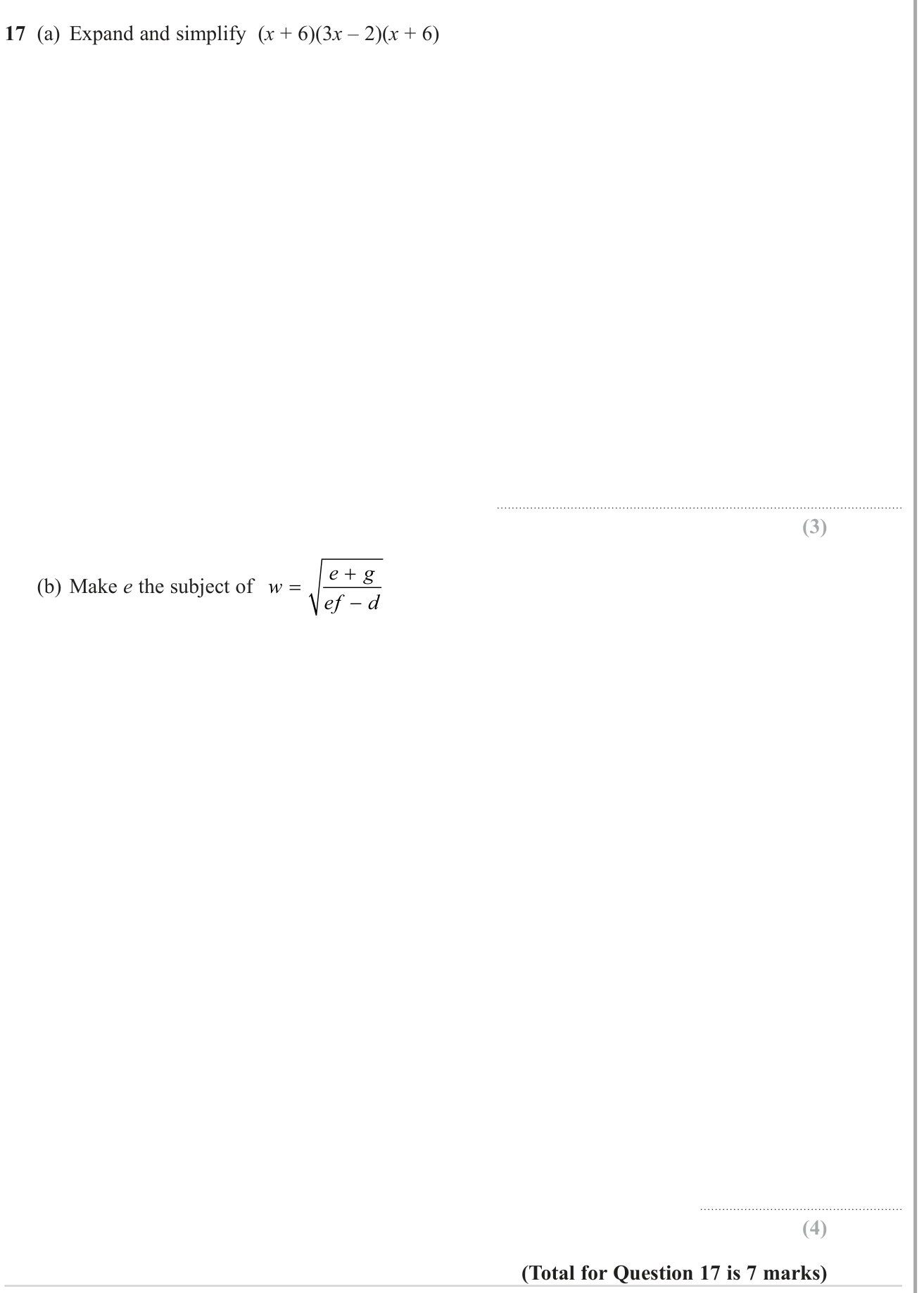 Expanding brackets question 5