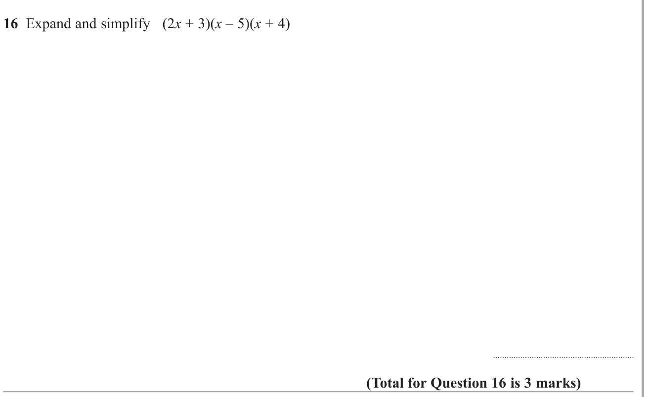 Expanding brackets question 6