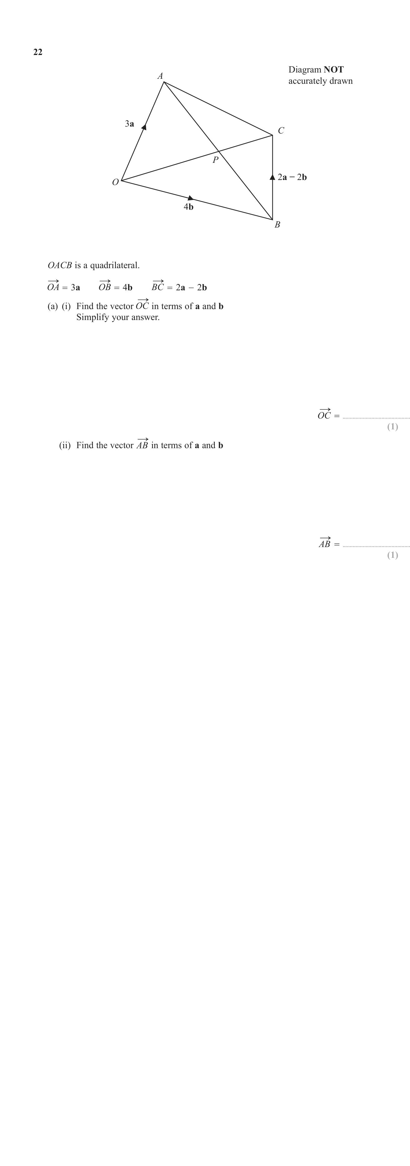 Further vectors (vector combinations) question 4