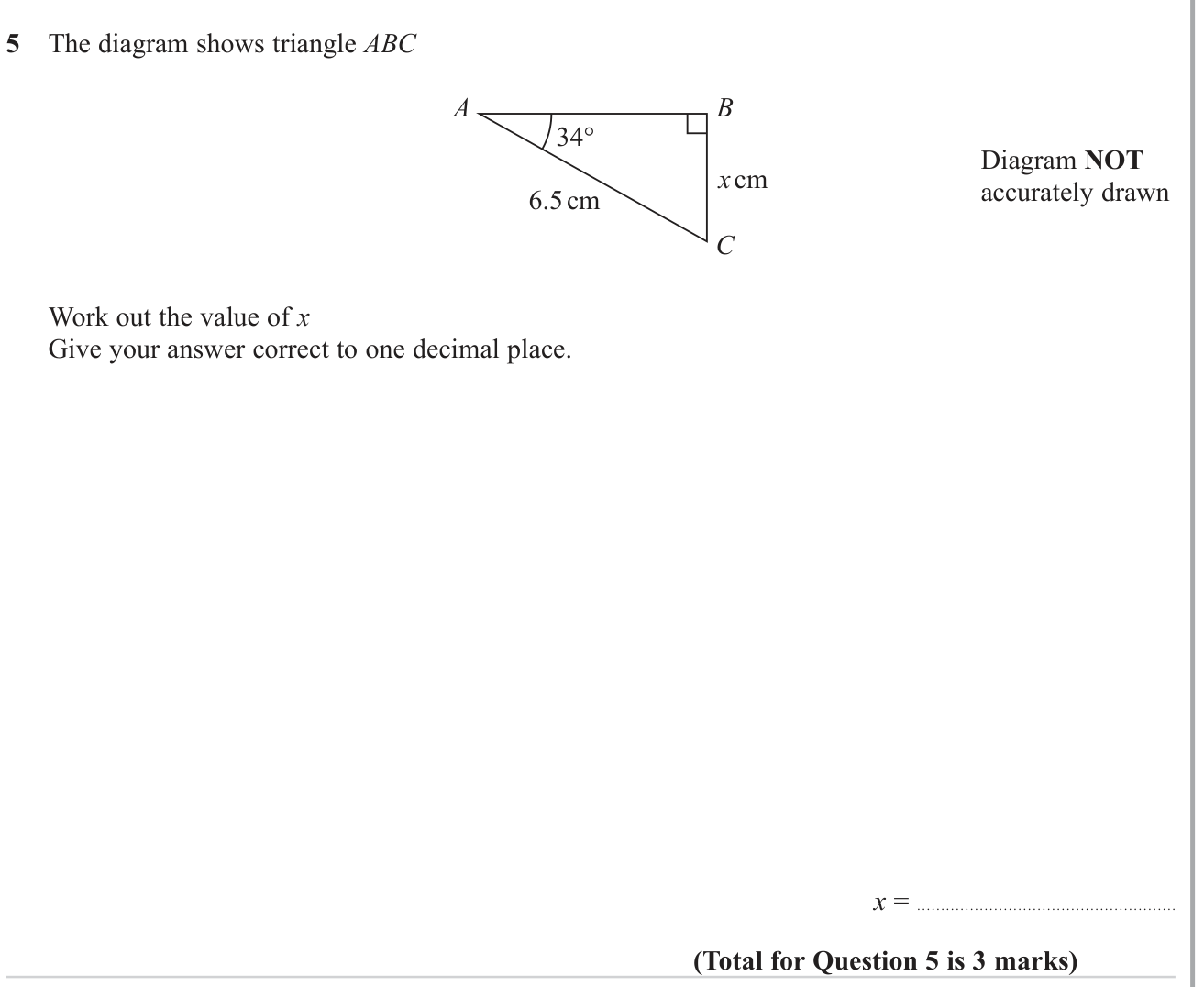 Right angled triangles question 6