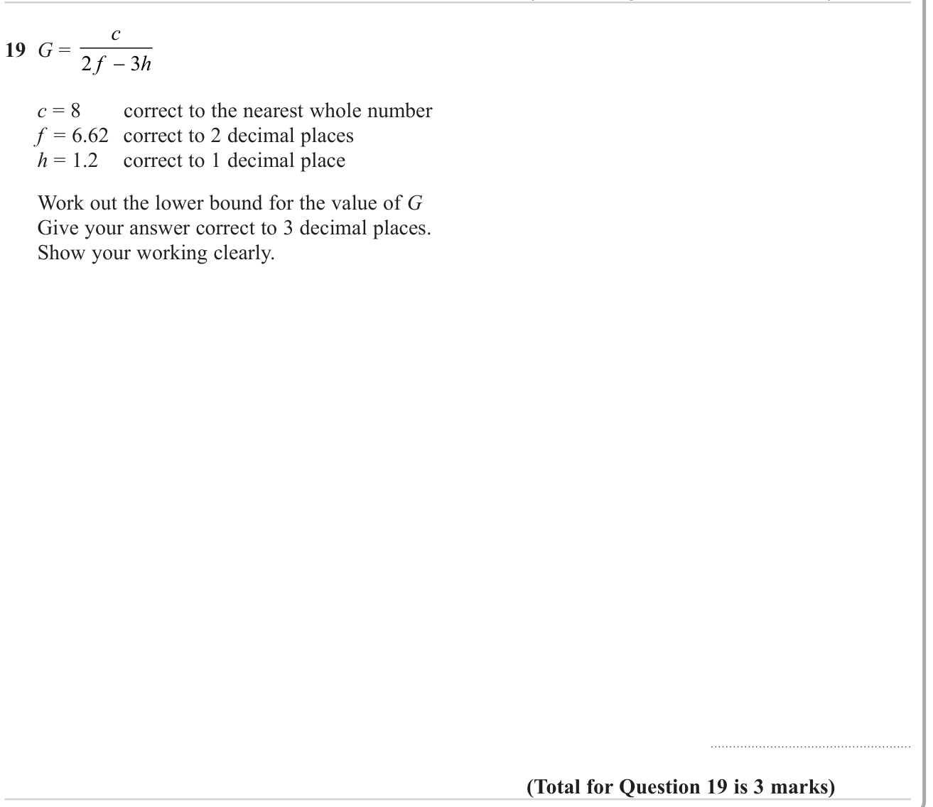Rearranging formulae and substitution question 18