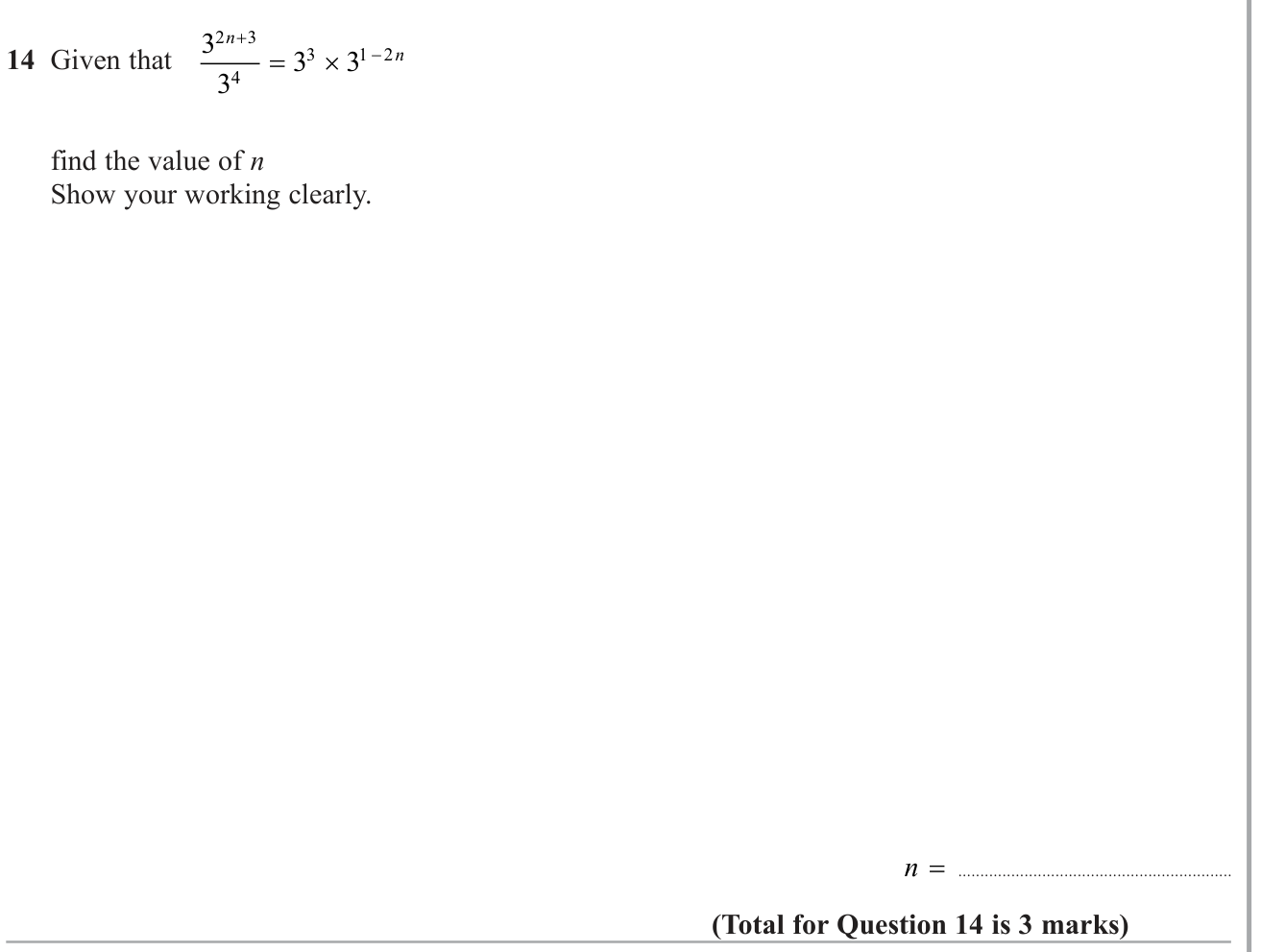 Index laws question 11