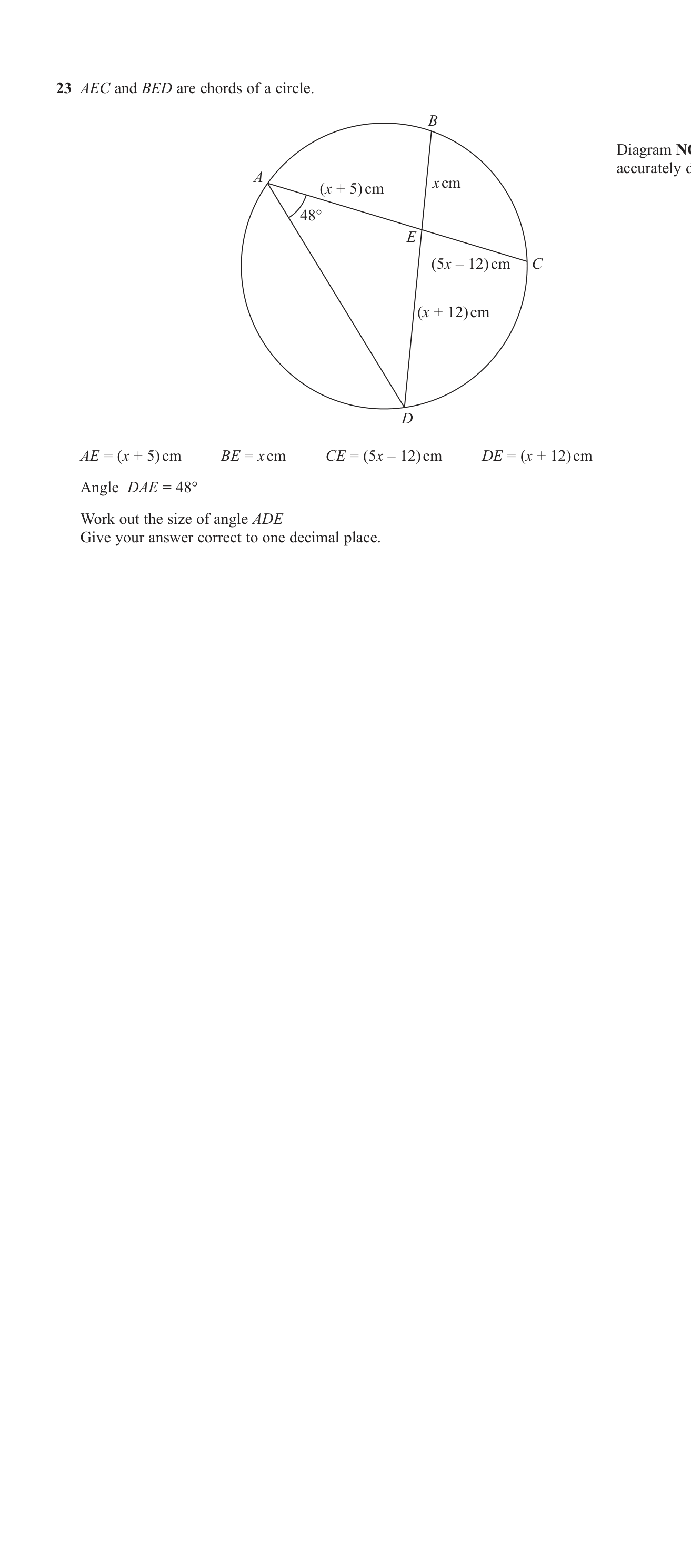 Circle theorems question 10