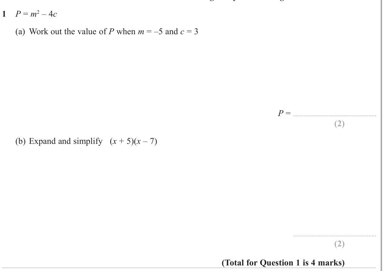 Rearranging formulae and substitution question 21
