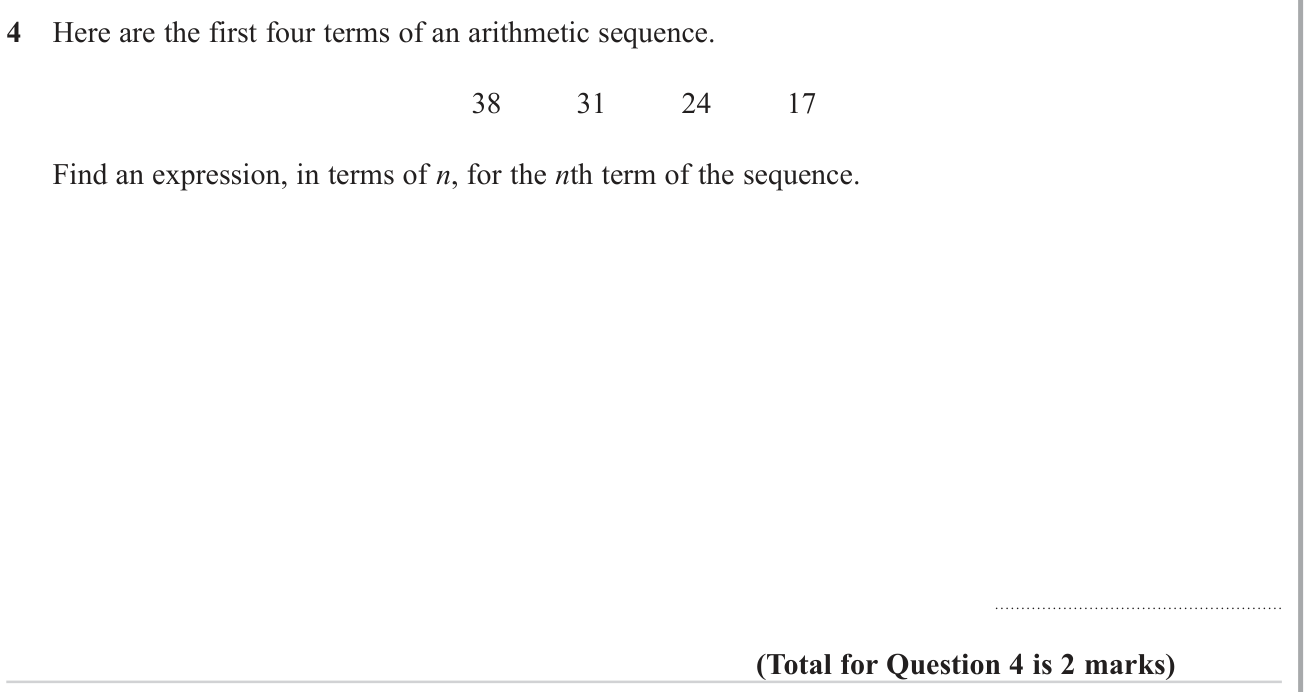 Sequences question 9
