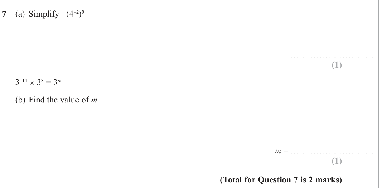 Indices question 1