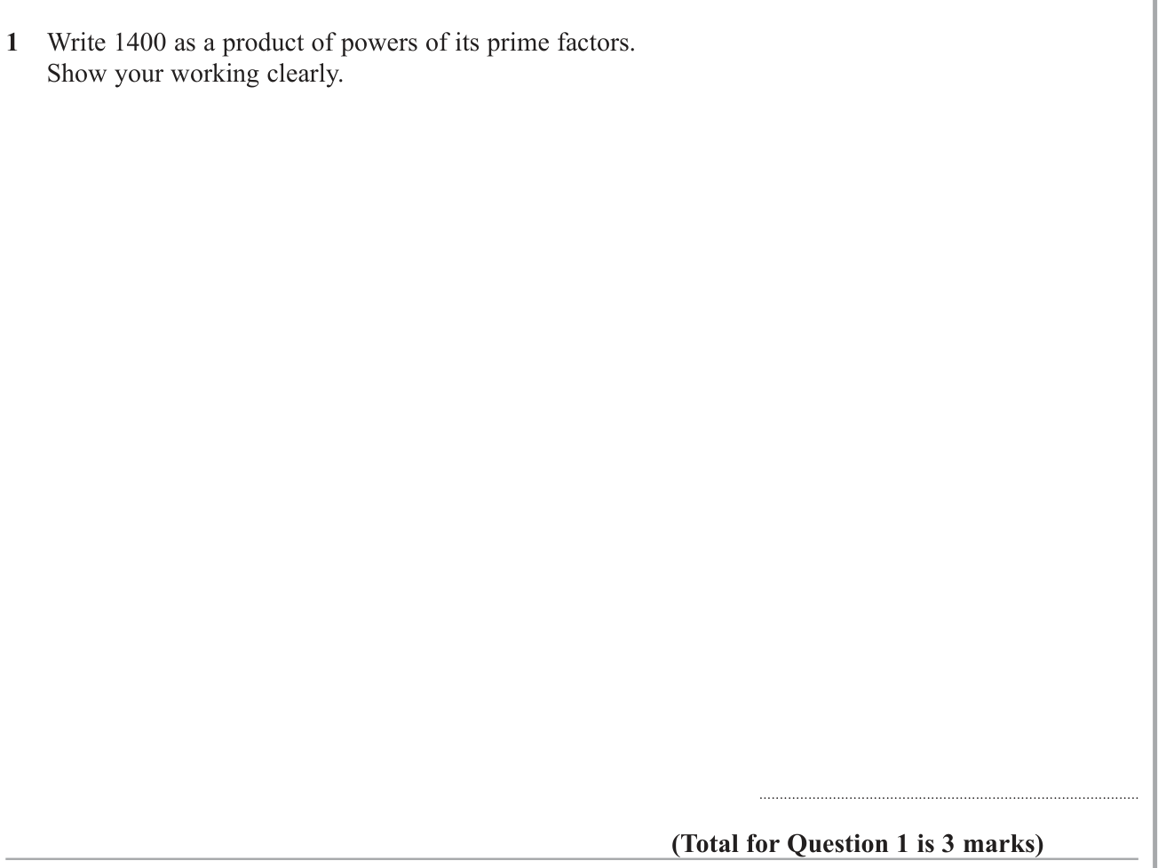Types of numbers question 2