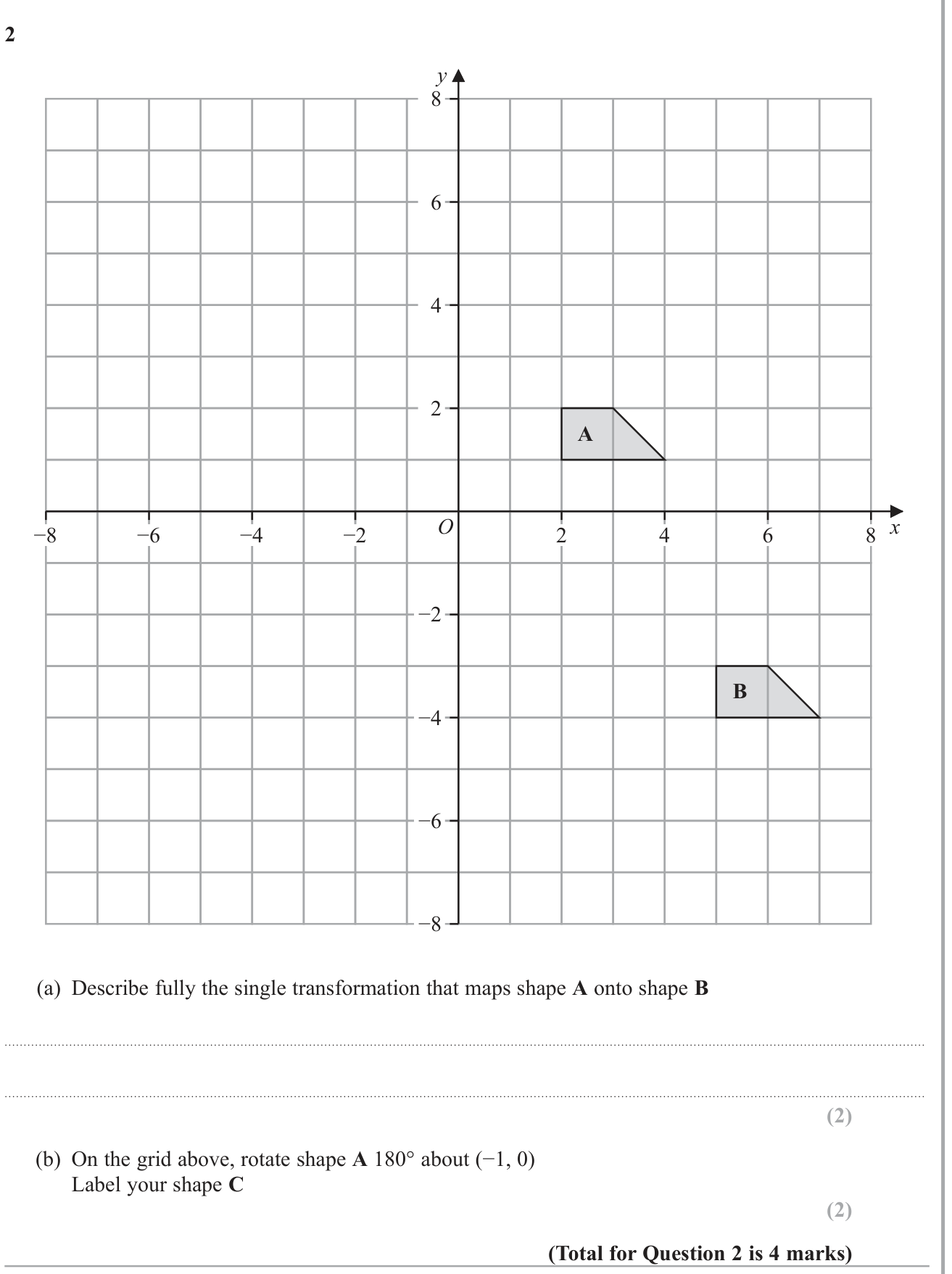Combined transformations question 3