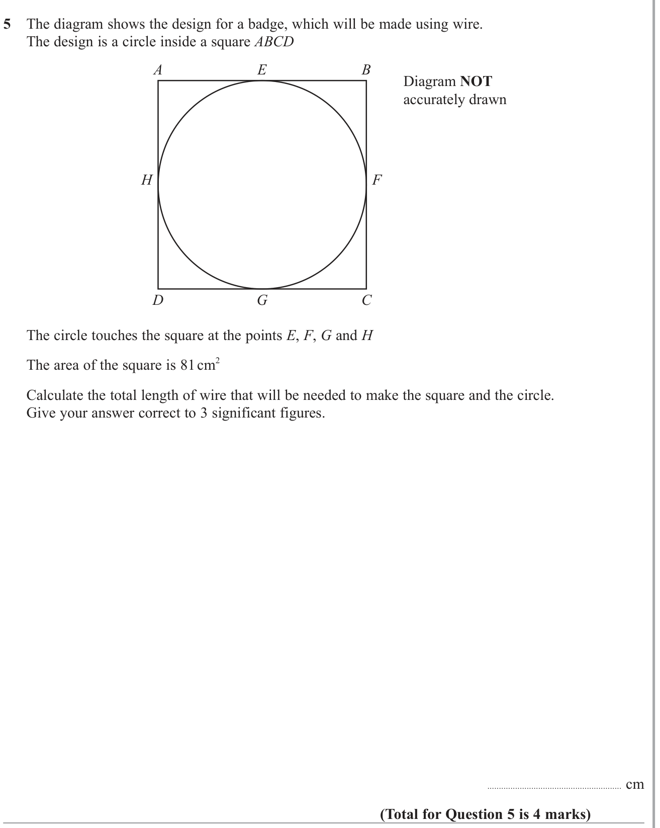 Perimeter and Area question 18