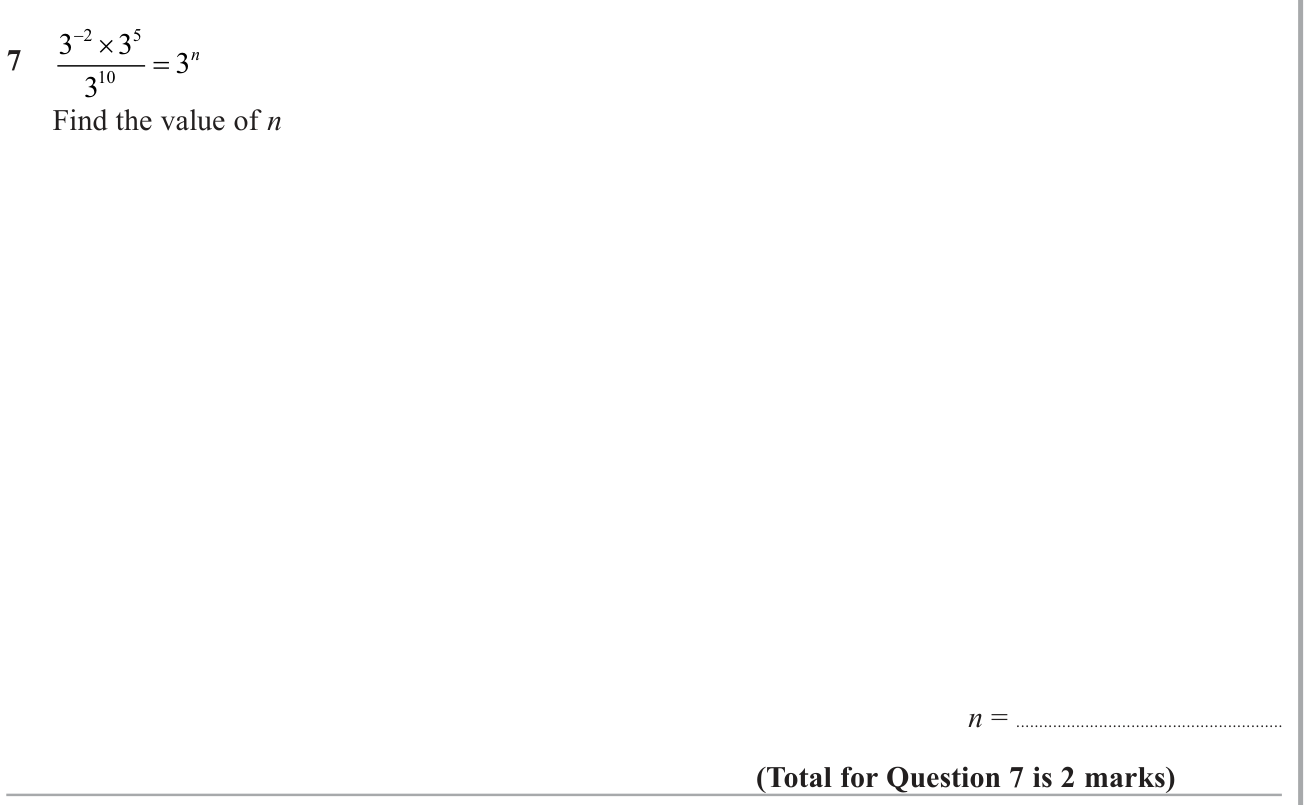 Index laws question 13