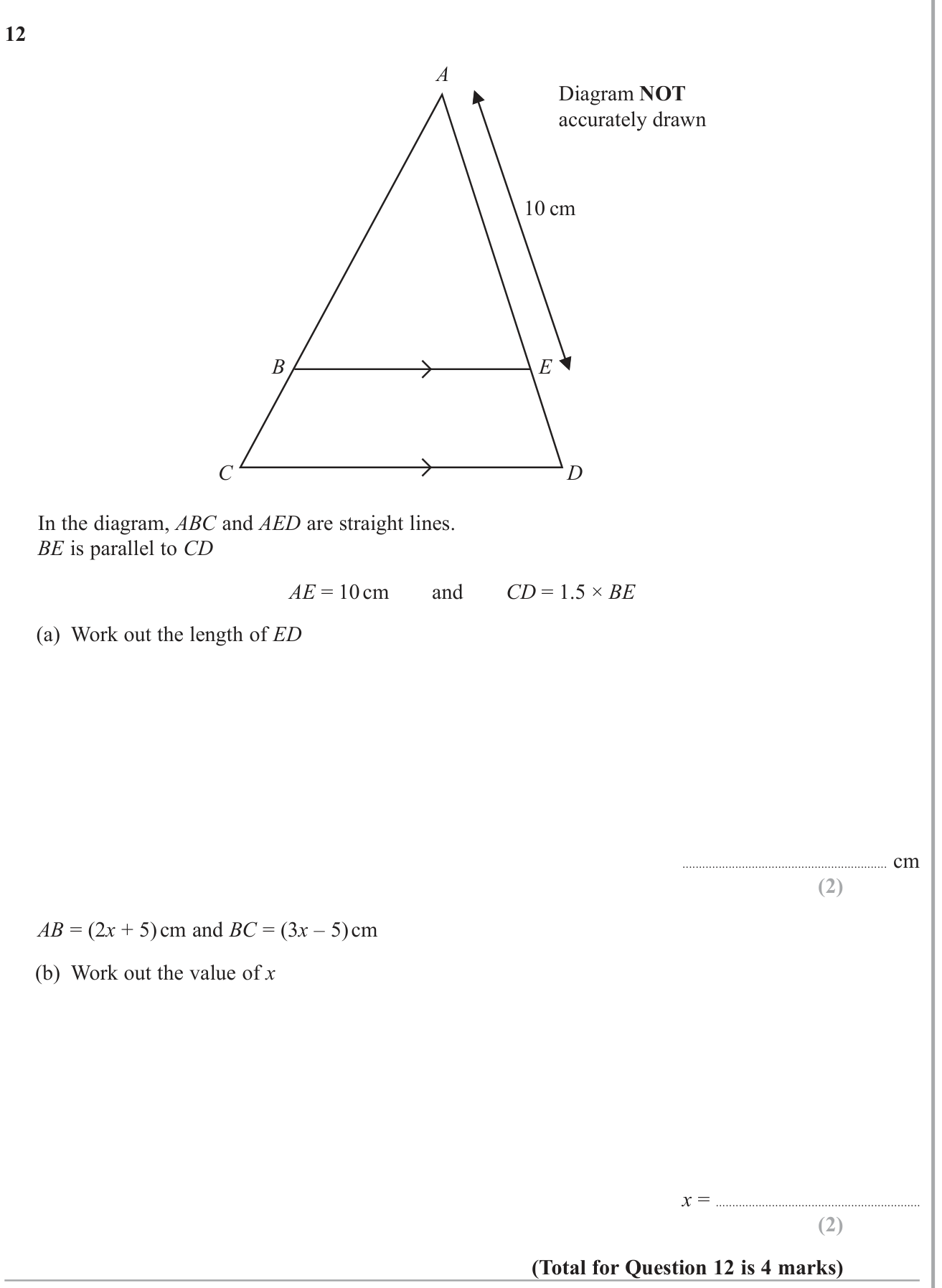 Similar figures question 4