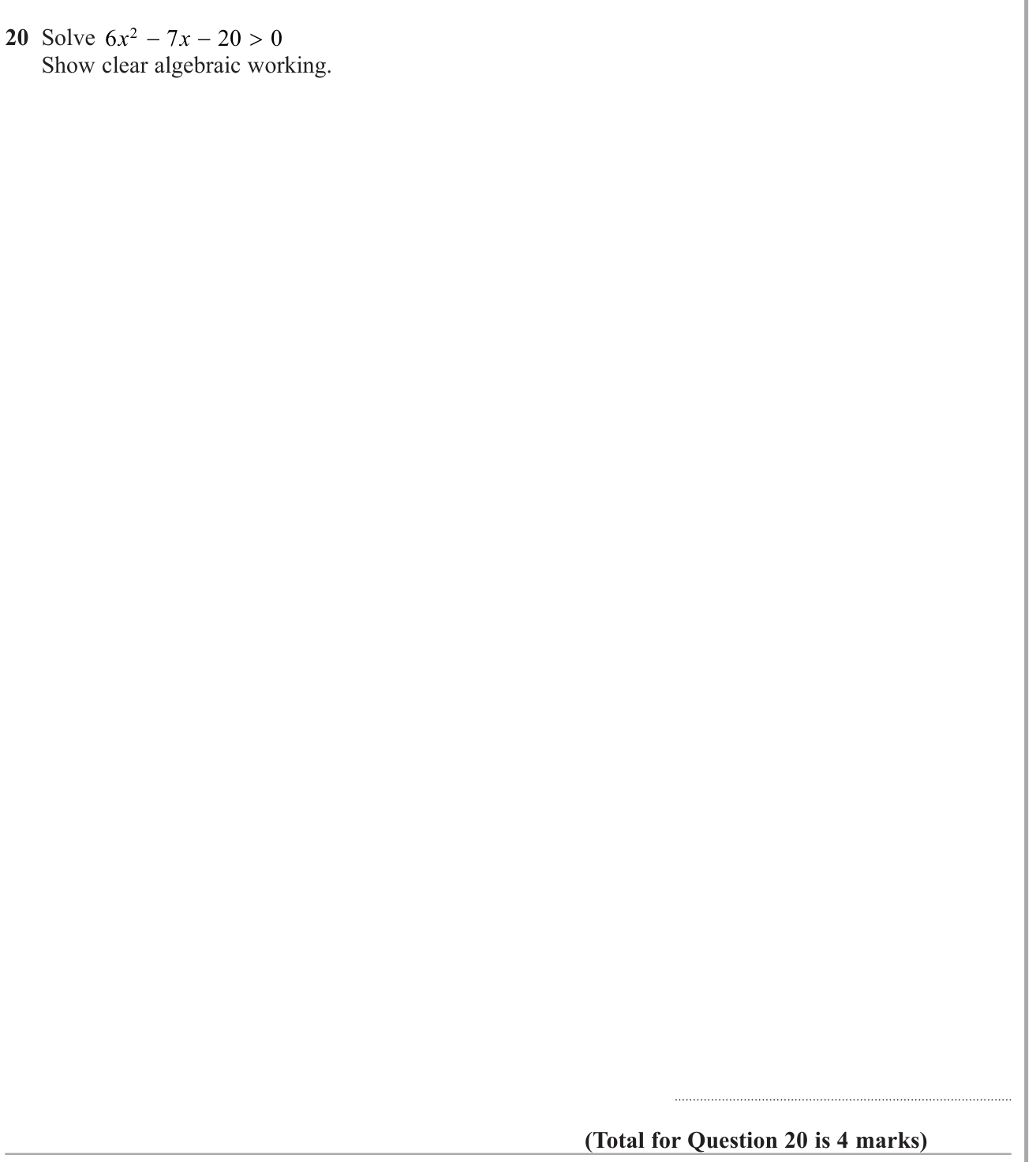 Quadratic equations question 2